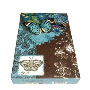Punch Studio Morning Glory Butterfly Embellished Pouch (92928P)